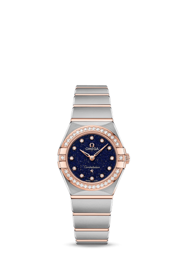 Omega Constellation Manhattan 25 Quartz Stainless Steel / Sedna Gold / Aventurine / Diamond
